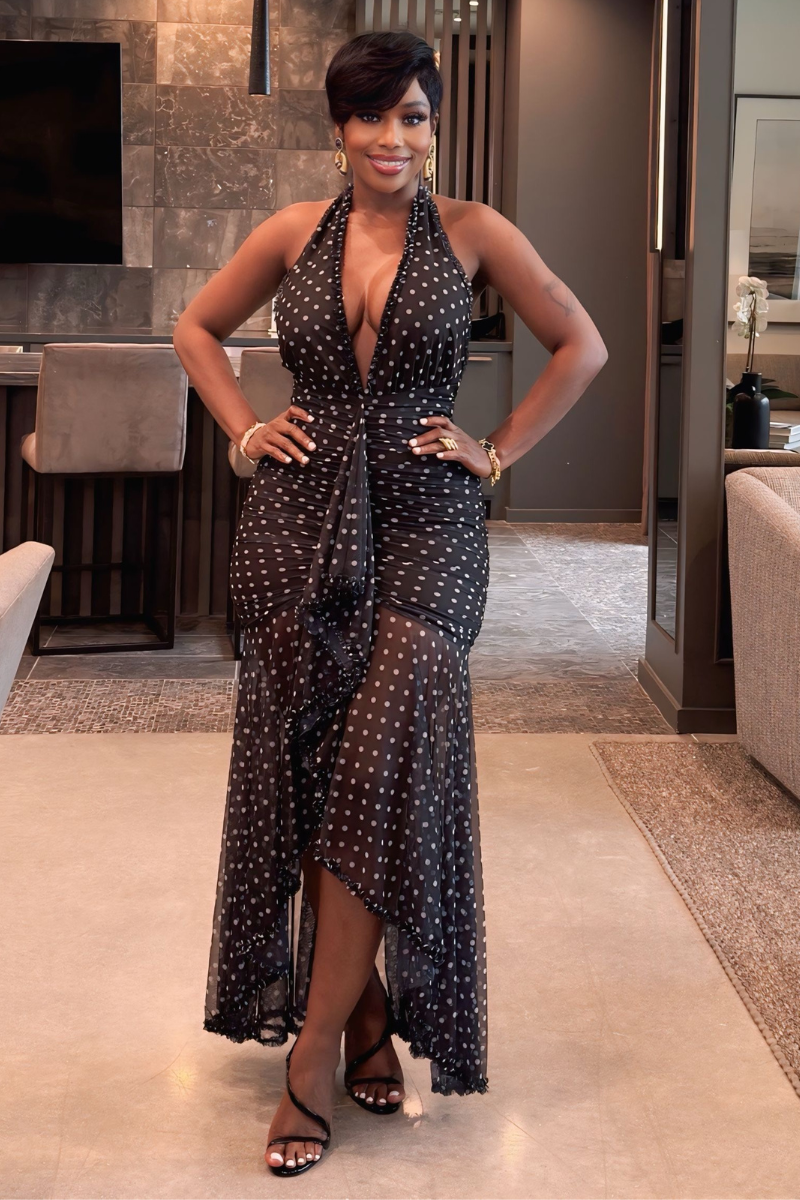 midnight sheer dress Midnight Polka Sheer Maxi Dress Tukuma